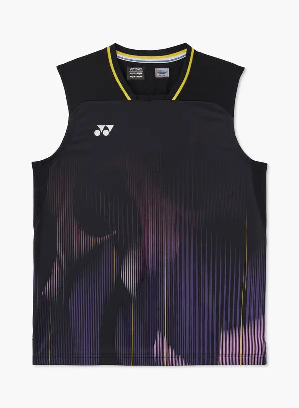 Yonex 10736YX Mens Sleeveless China National Tournament Top Black (Made in Japan)
