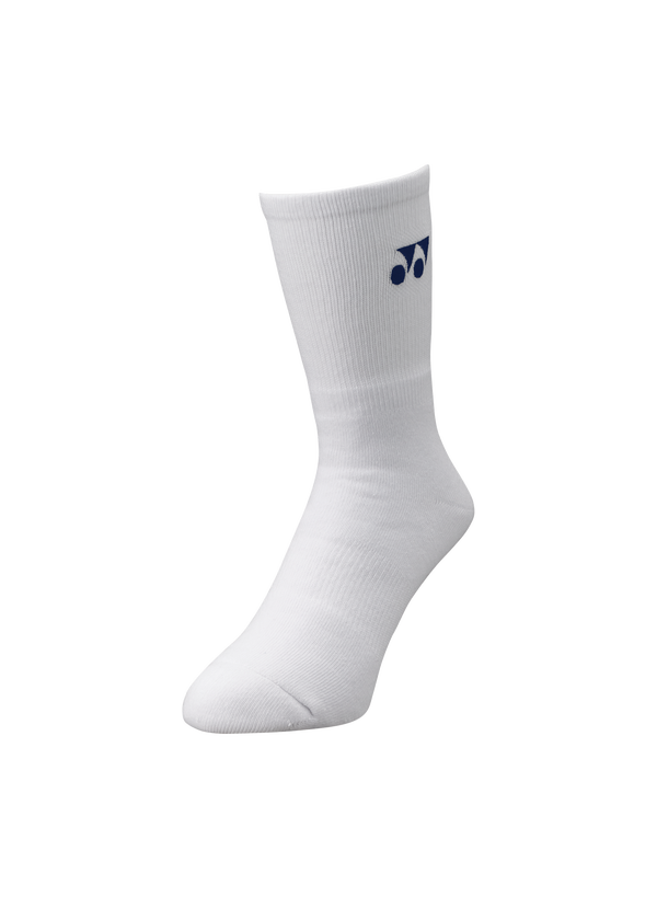 Yonex 19120YX White Crew Socks (Made in Japan)