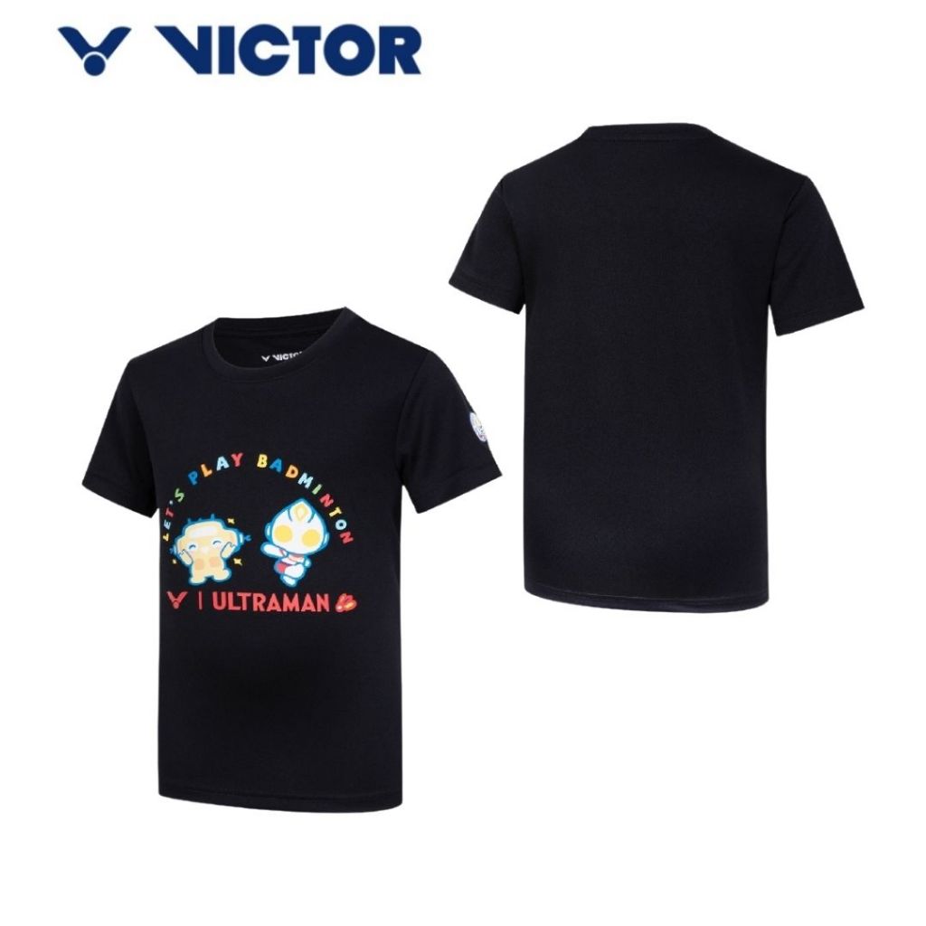 Victor × Ultraman T-504UTM C Black Men's Training T-Shirt