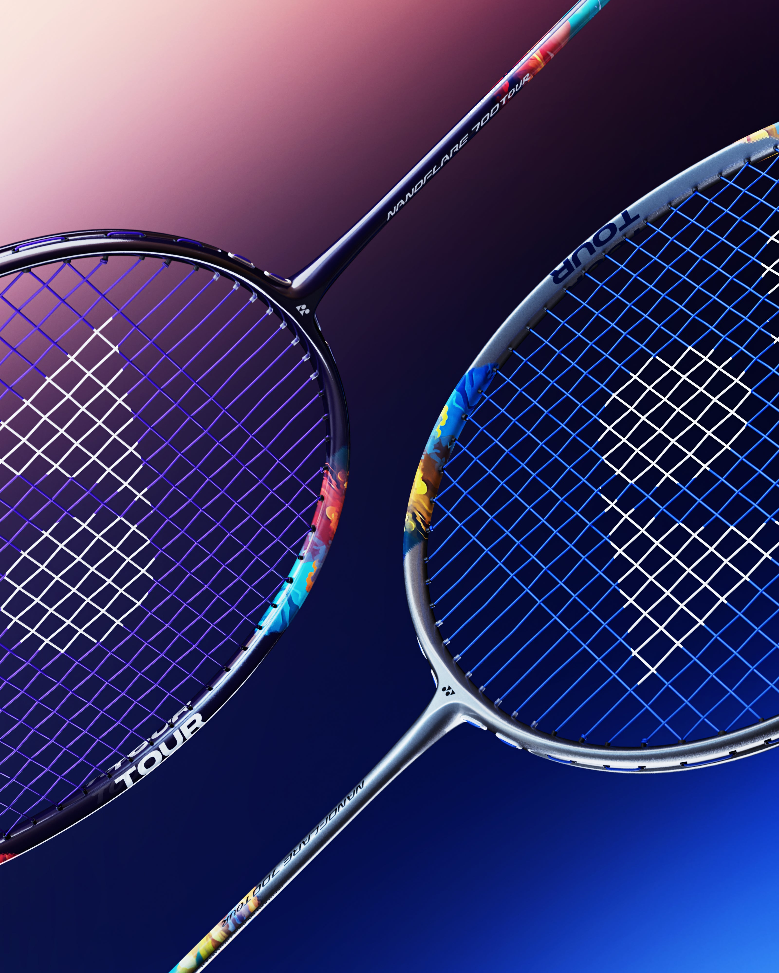Yonex Nanoflare 700 Play Silver/ Sky Blue 4U5G 83gram Badminton Racquet (Strung)