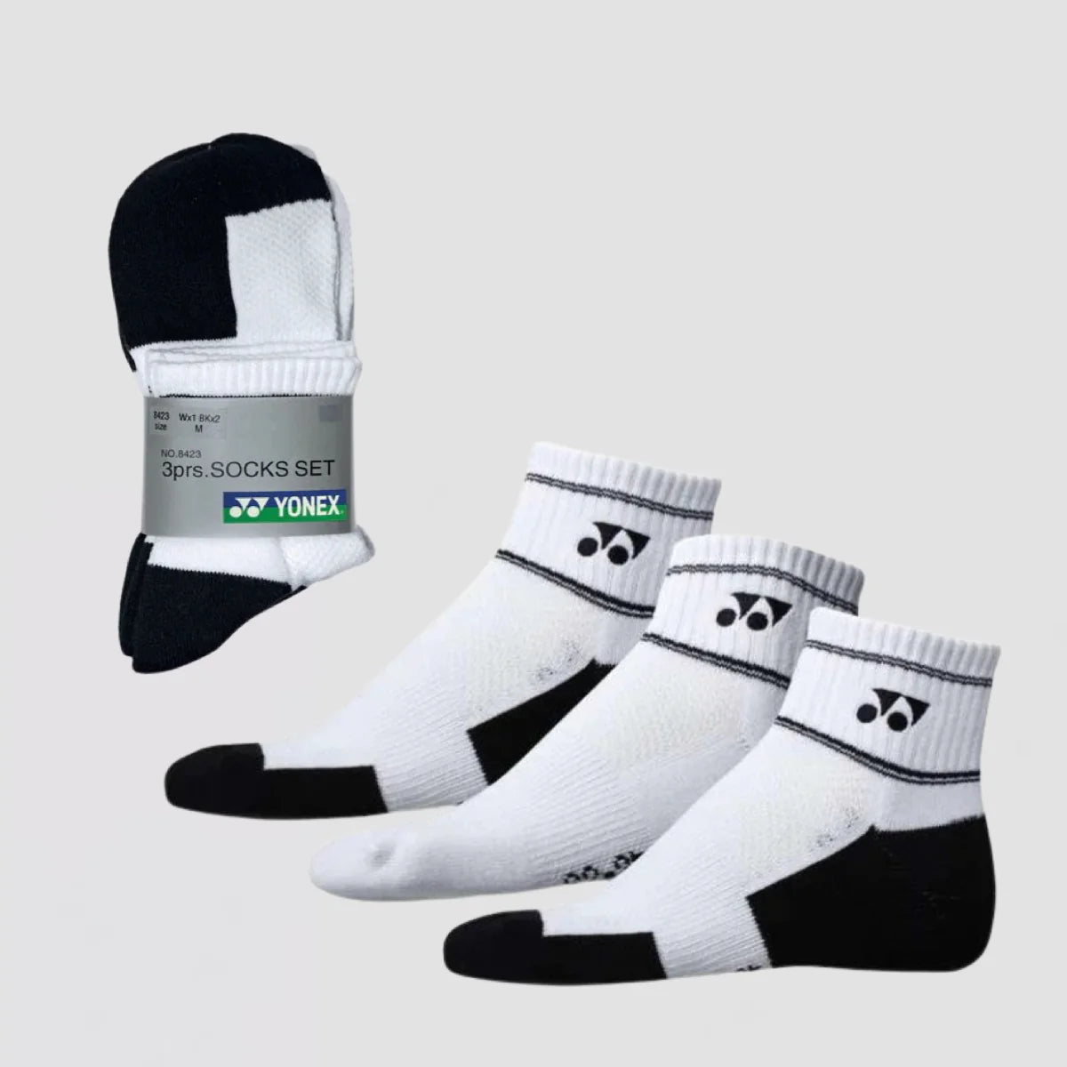 Yonex #8423 Quarter Socks (3 pairs)