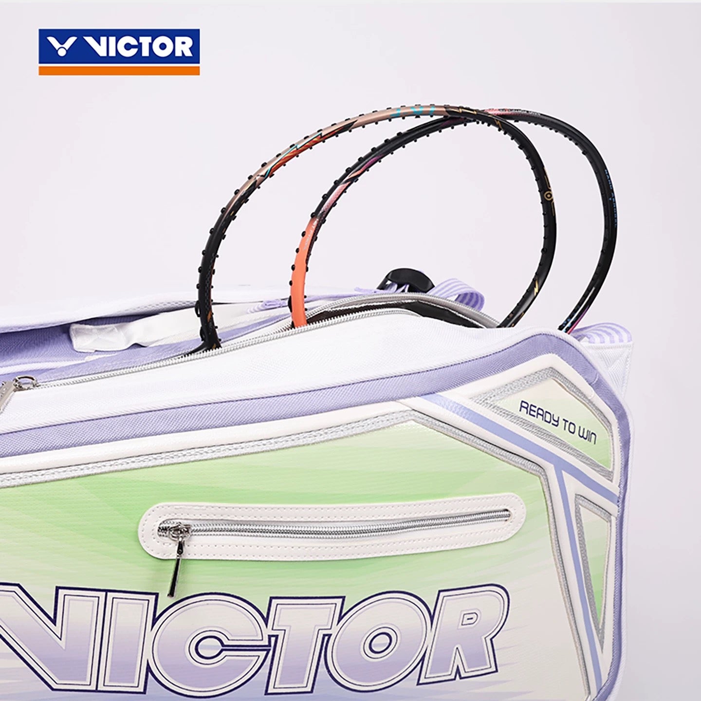Victor BR9216 AJ Bright White/Light Dahlia Racket Bag (6 pieces)