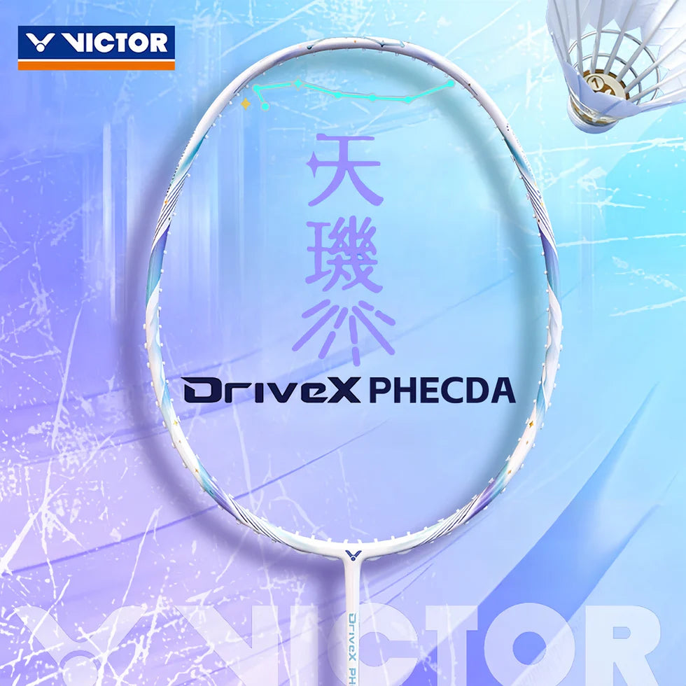 Victor DriveX Phecda 4U/G5 83gram Moonlight White Badminton Racquet (Frame)