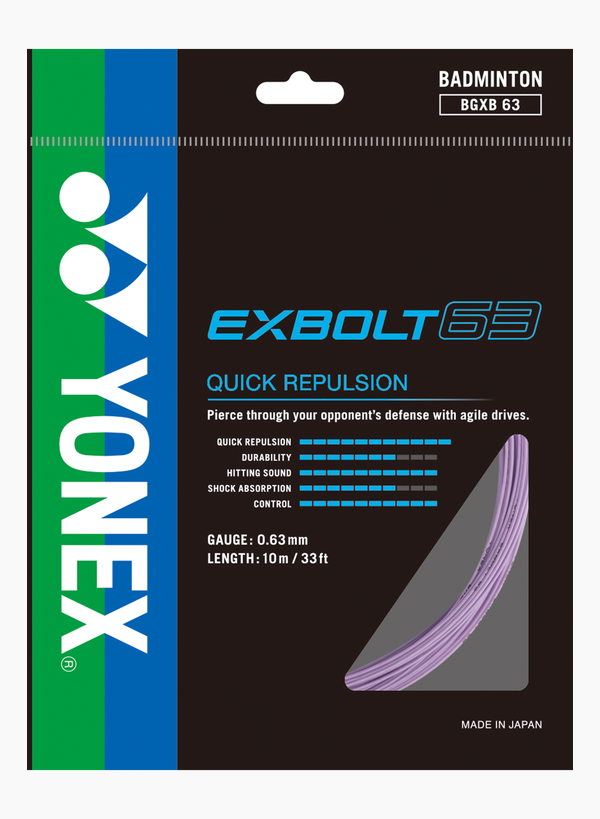 Yonex Exbolt 63 Badminton Racquet String 10m/pack
