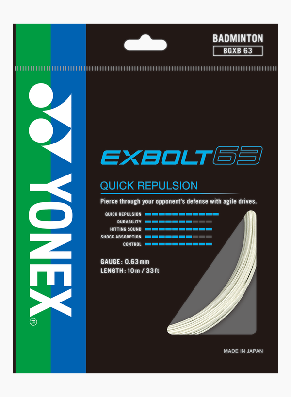 Yonex Exbolt 63 Badminton Racquet String 10m/pack
