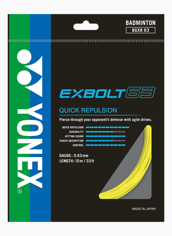 Yonex Exbolt 63 Badminton Racquet String 10m/pack