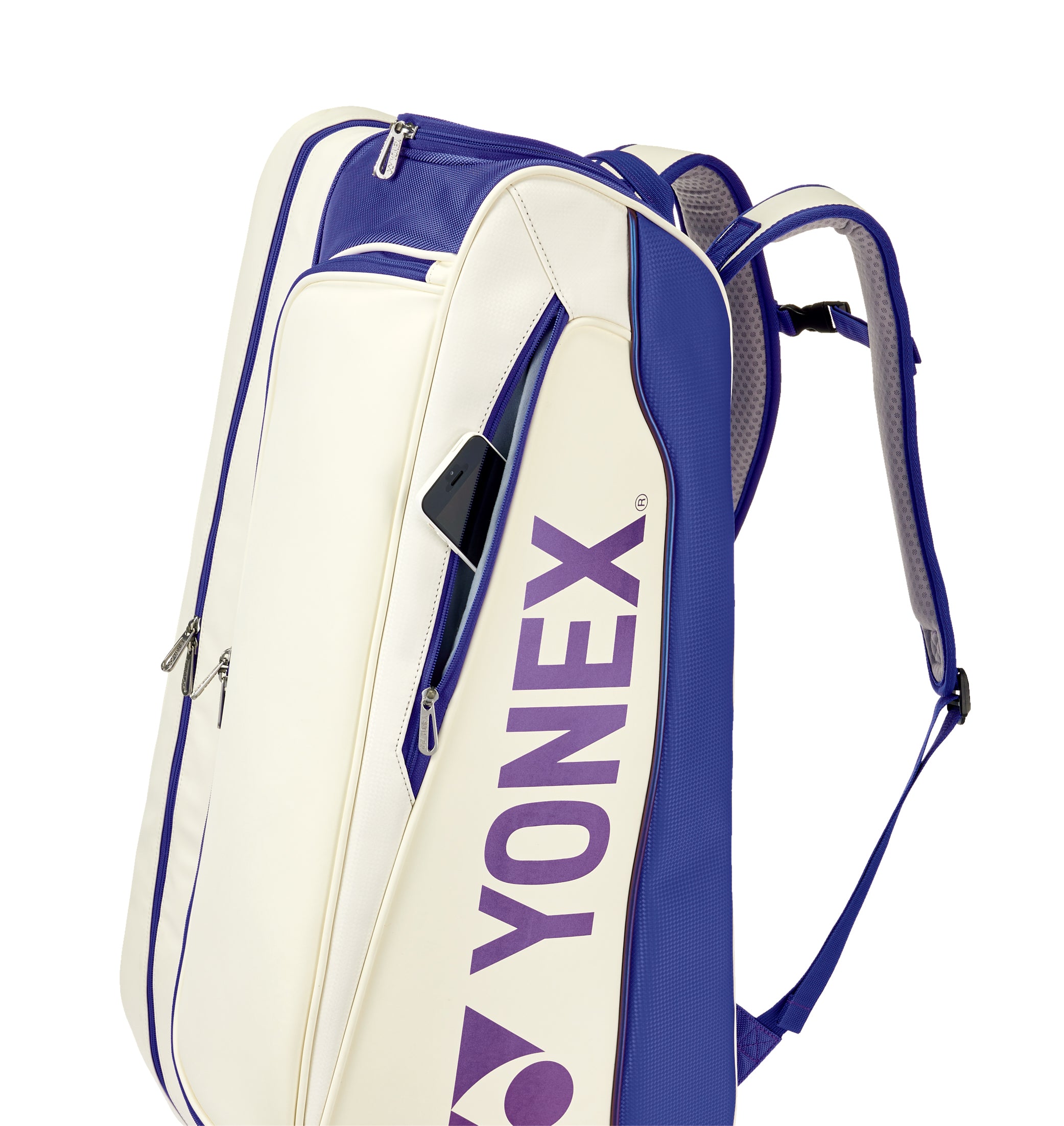 Yonex BA02526EX Expert Racquet Bag-White/Deep Blue