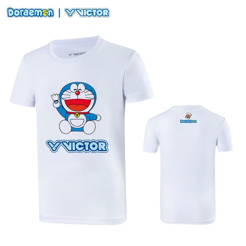 Victor x Doraemon T-501DRMA White Sports Shirt