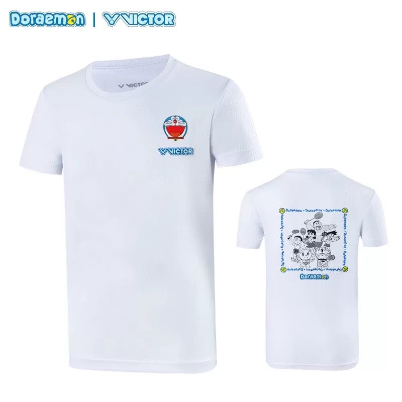 Victor x Doraemon T-504DRM A White Sports Shirt