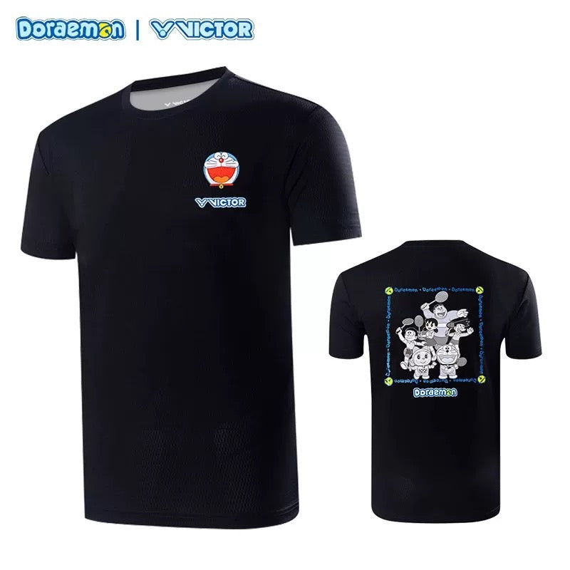 Victor x Doraemon T-504DRM C Black Sports Shirt