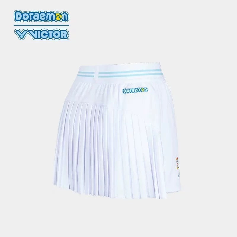 Victor x Doraemon K-505DRM A White Sports Skirt