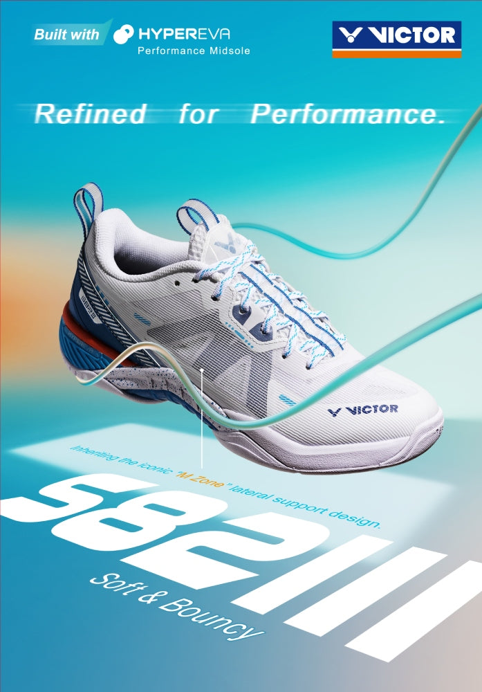 Victor S82III WHITE/MYKONOS BLUE Badminton Shoes On Sale
