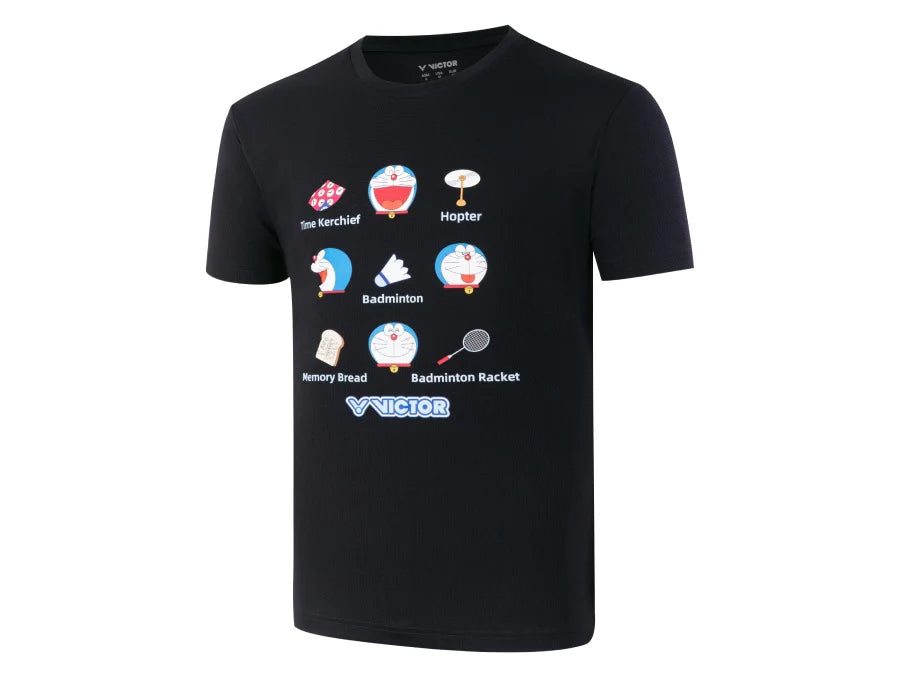 Victor X Doraemon Sports Shirt T-503DRM C Black