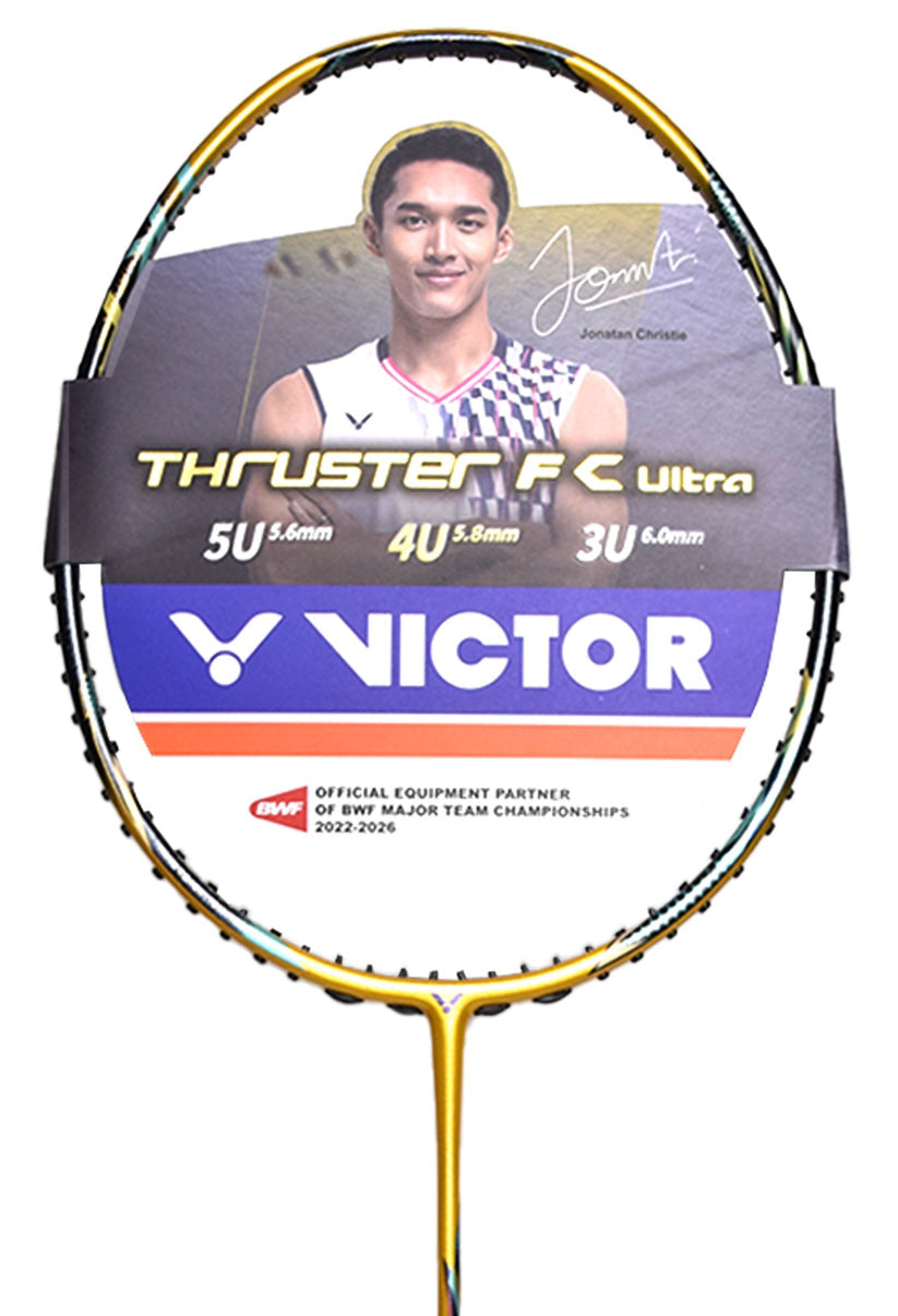 Victor Thruster F C Ultra 5U/G6 78gram Fortuna Gold Badminton Racquet (Frame)