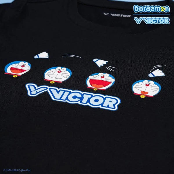 Victor x Doraemon T-502DRM C Black Sports Shirt